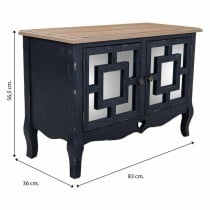 Eingangsbereich Alexandra House Living Schwarz Glas Tannenholz Holz MDF 36 x 56 x 83 cm