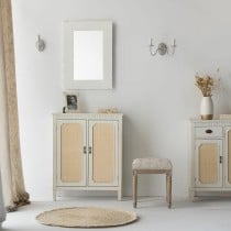 Meuble d'Entrée Alexandra House Living Blanc Rotin Bois d'épicéa Bois MDF 36 x 95 x 78 cm