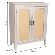 Eingangsbereich Alexandra House Living Weiß Rattan Tannenholz Holz MDF 36 x 95 x 78 cm