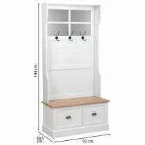 Konsolentisch mit Schubladen Alexandra House Living Weiß Braun Zinklegierung Holz MDF 39 x 184 x 92 cm