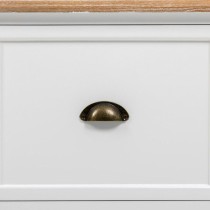 Hall Table with Drawers Alexandra House Living White Brown Zinc Alloy MDF Wood 39 x 184 x 92 cm