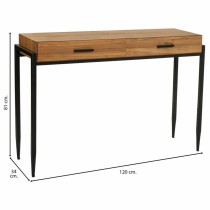 Konsolentisch mit Schubladen Alexandra House Living Braun Eisen Platte Tannenholz 34 x 81 x 120 cm