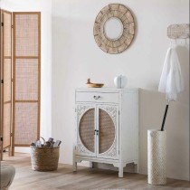 Hall Table with Drawers Alexandra House Living White Rattan Fir wood MDF Wood 36 x 100 x 70 cm