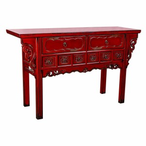 Meuble d'Entrée Alexandra House Living Rouge Bois 45 x 87 x 144 cm