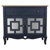 Hall Table with Drawers Alexandra House Living Black Glass Fir wood MDF Wood 36 x 72 x 83 cm