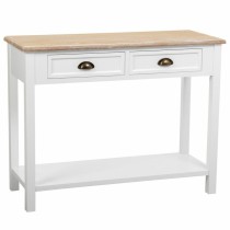 Konsolentisch mit Schubladen Alexandra House Living Weiß Braun Zinklegierung Holz MDF 40 x 78 x 100 cm