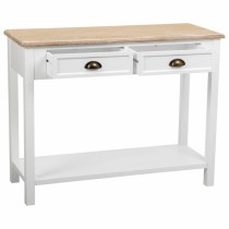 Konsolentisch mit Schubladen Alexandra House Living Weiß Braun Zinklegierung Holz MDF 40 x 78 x 100 cm