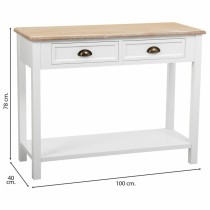 Konsolentisch mit Schubladen Alexandra House Living Weiß Braun Zinklegierung Holz MDF 40 x 78 x 100 cm