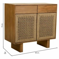 Konsolentisch mit Schubladen Alexandra House Living Braun Schnur Tannenholz Paulonia-Holz 36 x 75 x 80 cm