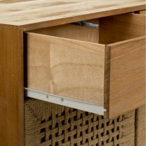 Hall Table with Drawers Alexandra House Living Brown Rope Fir wood Paolownia wood 36 x 75 x 80 cm