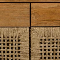 Hall Table with Drawers Alexandra House Living Brown Rope Fir wood Paolownia wood 36 x 75 x 80 cm