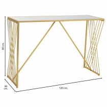 Meuble d'Entrée Alexandra House Living Or Fer Miroir Bois MDF 40 x 80 x 120 cm