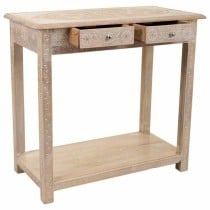 Konsolentisch mit Schubladen Alexandra House Living Weiß natürlich Mango-Holz Holz MDF 40 x 76 x 135 cm