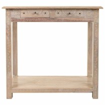 Konsolentisch mit Schubladen Alexandra House Living Weiß natürlich Mango-Holz Holz MDF 40 x 76 x 135 cm