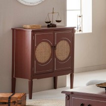 Eingangsbereich Alexandra House Living Braun natürlich Rattan Tannenholz Holz MDF 38 x 90 x 80 cm