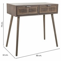 Konsolentisch mit Schubladen Alexandra House Living Grau Kiefernholz Holz MDF 42 x 79 x 80 cm