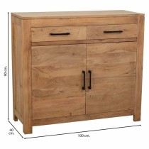 Konsolentisch mit Schubladen Alexandra House Living Braun Holz 40 x 90 x 100 cm