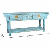 Konsolentisch mit Schubladen Alexandra House Living Blau Mango-Holz 45 x 80 x 181 cm