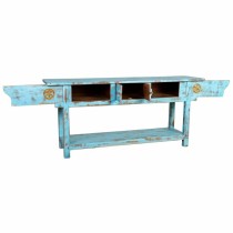 Konsolentisch mit Schubladen Alexandra House Living Blau Mango-Holz 45 x 80 x 181 cm