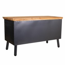 Beistellmöbel Alexandra House Living Braun Schwarz Grau Glas Eisen Tannenholz 42 x 55 x 94 cm