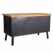 Meuble d'Appoint Alexandra House Living Marron Noir Gris verre Fer Bois d'épicéa 42 x 55 x 94 cm