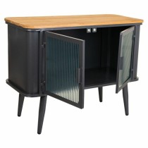 Meuble d'Appoint Alexandra House Living Marron Noir Gris verre Fer Bois d'épicéa 32 x 54 x 70 cm