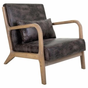 Armchair Alexandra House Living Brown Wood 83 x 74 x 66 cm