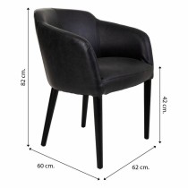 Sessel Alexandra House Living Schwarz 60 x 82 x 62 cm