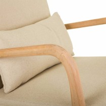 Rocking chair Alexandra House Living Cream Rubber Cotton Linen Wood 88 x 78 x 66 cm