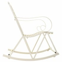 Chaise à bascule Alexandra House Living Blanc Fer 24 x 45 x 24 cm