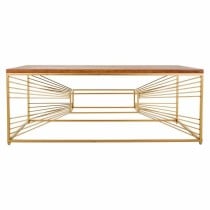 Centre Table Alexandra House Living Gold Natural Iron Fir wood MDF Wood 70 x 50 x 130 cm