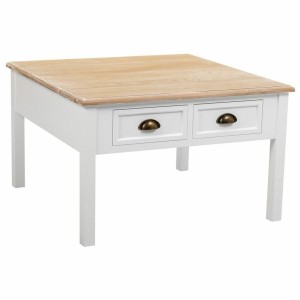 Centre Table Alexandra House Living White Brown Zinc Alloy MDF Wood 80 x 50 x 80 cm