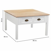 Centre Table Alexandra House Living White Brown Zinc Alloy MDF Wood 80 x 50 x 80 cm