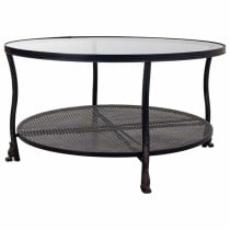 Centre Table Alexandra House Living Black Metal Glass 85 x 45 x 85 cm