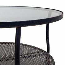 Table Basse Alexandra House Living Noir Métal verre 85 x 45 x 85 cm