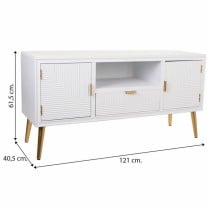 Sideboard Alexandra House Living White Golden 40 x 61 x 121 cm