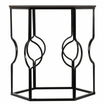 Jeu de 2 tables Alexandra House Living Noir Fer Bois MDF 39 x 57 x 39 cm