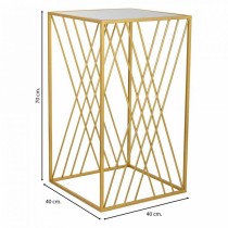 Ecktisch Alexandra House Living Gold 40 x 70 x 40 cm