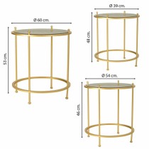 Set mit 3 Tischen Alexandra House Living Gold 53 x 60 x 53 cm