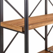 Shelve Alexandra House Living Brown Black Grey Iron Fir wood 35 x 79 x 120 cm