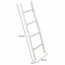 Shelves Alexandra House Living White Paolownia wood 3 x 120 x 44 cm Staircase