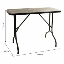 Table Alexandra House Living Black 45 x 75 x 100 cm