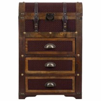 Chest of drawers Alexandra House Living Brown PVC Wood Metal Cloth 35 x 71 x 46 cm