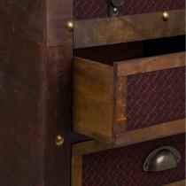 Chest of drawers Alexandra House Living Brown PVC Wood Metal Cloth 35 x 71 x 46 cm