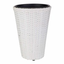 Cache-pot Alexandra House Living Blanc Fer Rotin Plastique 28 x 40 x 28 cm