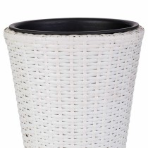 Cache-pot Alexandra House Living Blanc Fer Rotin Plastique 28 x 40 x 28 cm