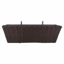 Geländertopf Alexandra House Living Braun Eisen Rattan Kunststoff 20 x 19 x 61 cm