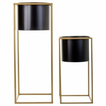 Set of Planters Alexandra House Living Black Metal Iron 26 x 178 x 26 cm 2 Pieces