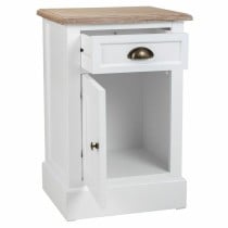 Nightstand Alexandra House Living White Brown 35 x 63 x 41 cm