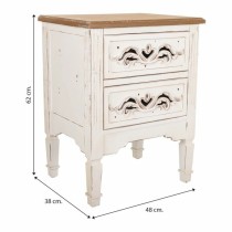 Table de Nuit Alexandra House Living Blanc 38 x 62 x 48 cm